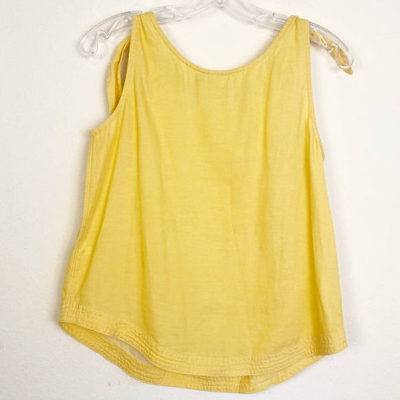 Susina Yellow Tie Knot Tank Top Small - Picture 2 of 4